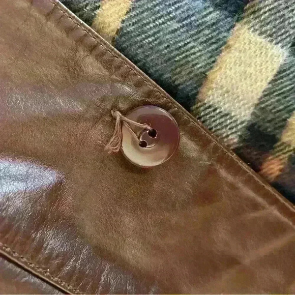 Vintage Sears The Leather Shop Brown Leather Jacket Mens Size 42 X-Tall Zip Out - Picture 13 of 14